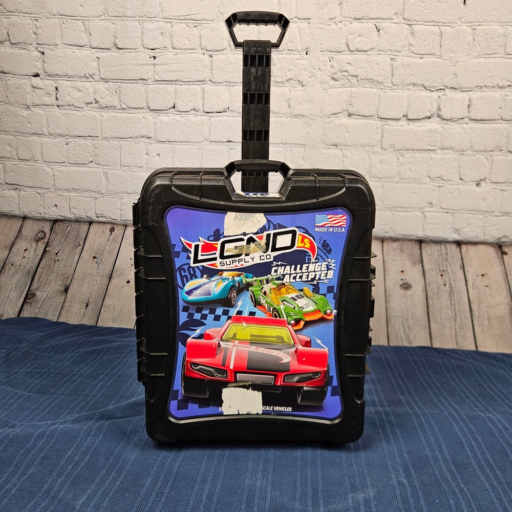 Hot Wheels Rollin 110 Car Case Tara Toy Rolling Storage Trunk Black 20200